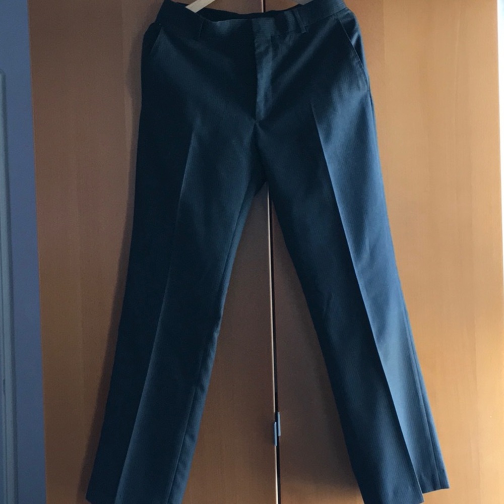 Banana Republic black pants with white stripes